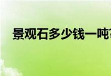 景观石多少钱一吨?（景观石多少钱一吨）
