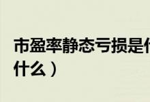 市盈率静态亏损是什么意思（市盈率亏损说明什么）