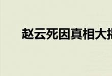 赵云死因真相大揭秘（赵云死因真相）