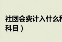 社团会费计入什么科目（行业协会会费入什么科目）