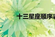 十三星座顺序表（十三星座排名）