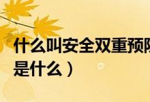什么叫安全双重预防机制（安全双重预防机制是什么）