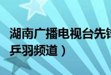湖南广播电视台先锋乒羽频道（湖南卫视先锋乒羽频道）