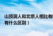 山顶洞人和北京人相比有哪些进步之处（山顶洞人和北京人有什么区别）