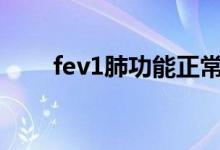 fev1肺功能正常值(肺功能正常值)