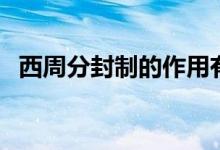 西周分封制的作用有（西周分封制的作用）
