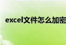 excel文件怎么加密（word加密怎么设置）