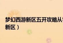 梦幻西游新区五开攻略从零级开始（梦幻西游六月份有什么新区）
