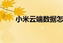 小米云端数据怎么删除（小米云端）