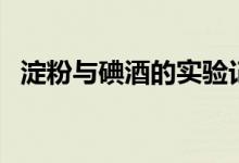 淀粉与碘酒的实验记录单（淀粉碘酒实验）