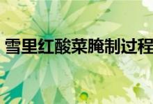 雪里红酸菜腌制过程（雪里红酸菜腌制方法）