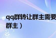 qq群转让群主需要什么条件（qq群如何转让群主）