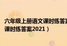 六年级上册语文课时练答案2021年部编版（六年级上册语文课时练答案2021）