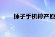 锤子手机停产原因（锤子手机倒闭）