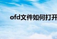 ofd文件如何打开（xps文件怎么打开）