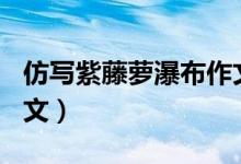 仿写紫藤萝瀑布作文600（仿写紫藤萝瀑布作文）