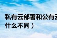 私有云部署和公有云部署（私有云和公有云有什么不同）