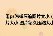 用ps怎样压缩图片大小（ps软件怎么压缩图片 如何压缩照片大小 图片怎么压缩大小）
