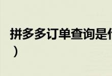 拼多多订单查询是什么意思（拼多多订单查询）