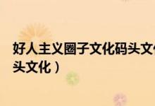 好人主义圈子文化码头文化专项治理（好人主义圈子文化码头文化）