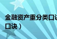 金融资产重分类口诀及解释（金融资产重分类口诀）