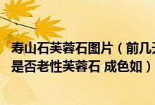 寿山石芙蓉石图片（前几天淘了一块寿山石 请各位帮我看看是否老性芙蓉石 成色如）