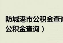 防城港市公积金查询个人账户(防城港市住房公积金查询)
