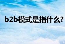b2b模式是指什么?（b2b模式是什么意思）