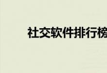 社交软件排行榜（社交app排行榜）