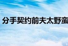 分手契约前夫太野蛮（分手妻约前夫太野蛮）