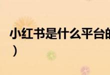 小红书是什么平台的软件（小红书是什么平台）