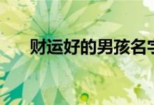 财运好的男孩名字(发财的男孩名字)