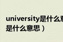 university是什么意思英语翻译（university是什么意思）