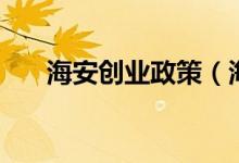海安创业政策（海安就业网申请摊位）