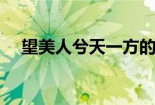 望美人兮天一方的望（望美人兮天一方）