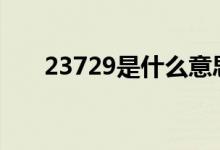 23729是什么意思（729是什么意思）