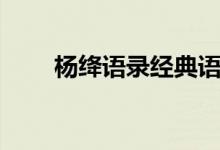 杨绛语录经典语录女人（杨绛语录）