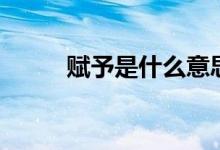 赋予是什么意思（赋是什么意思）