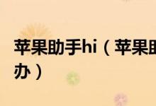 苹果助手hi(苹果助手和苹果手机连不上怎么办)