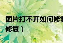 图片打不开如何修复电脑版(图片打不开如何修复)