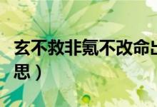 玄不救非氪不改命出自哪里（玄不救非什么意思）