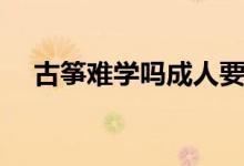 古筝难学吗成人要学多久(古筝难学吗)