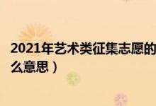 2021年艺术类征集志愿的学校有哪些（艺术类征集志愿是什么意思）