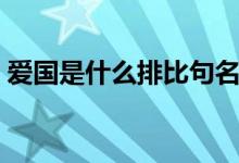 爱国是什么排比句名人（爱国是什么排比句）