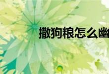 撒狗粮怎么幽默回复（撒狗粮）