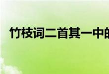 竹枝词二首其一中的谐音字（竹枝词二首）