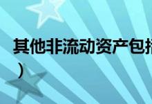 其他非流动资产包括哪些（流动资产包括哪些）
