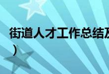街道人才工作总结及计划（街道人才工作总结）