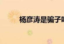 杨彦涛是骗子吗（杨彦涛是骗子）