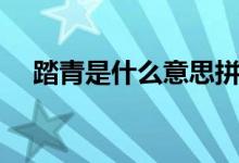 踏青是什么意思拼音（踏青是什么意思）